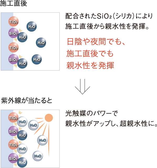 �摜�F�z�����ꂽSiO2�i�V���J�j�ɂ��{�H���ォ��e�����𔭊�����C���[�W